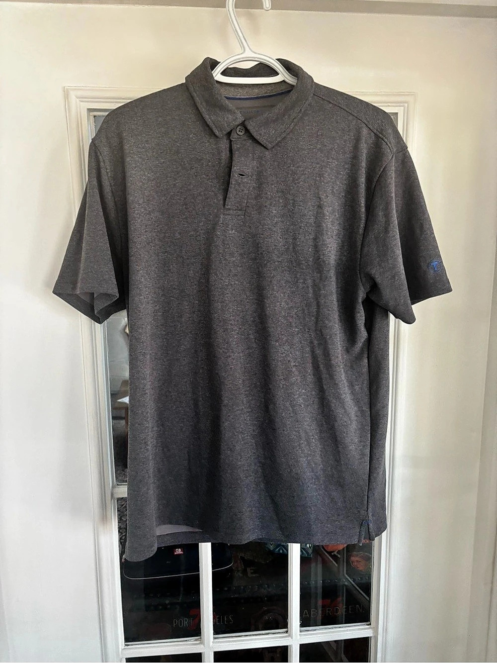 Twillory Athleisure Polo Shirt in Gray Large Like New